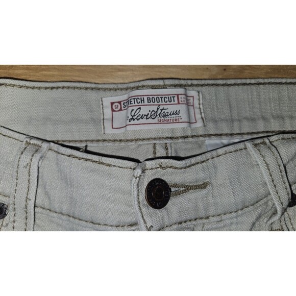 Levi Strauss Signature Stretch Bootcut Jeans Misses Size 10 Medium beige - Picture 4 of 10